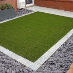 Plastic lawn and slate